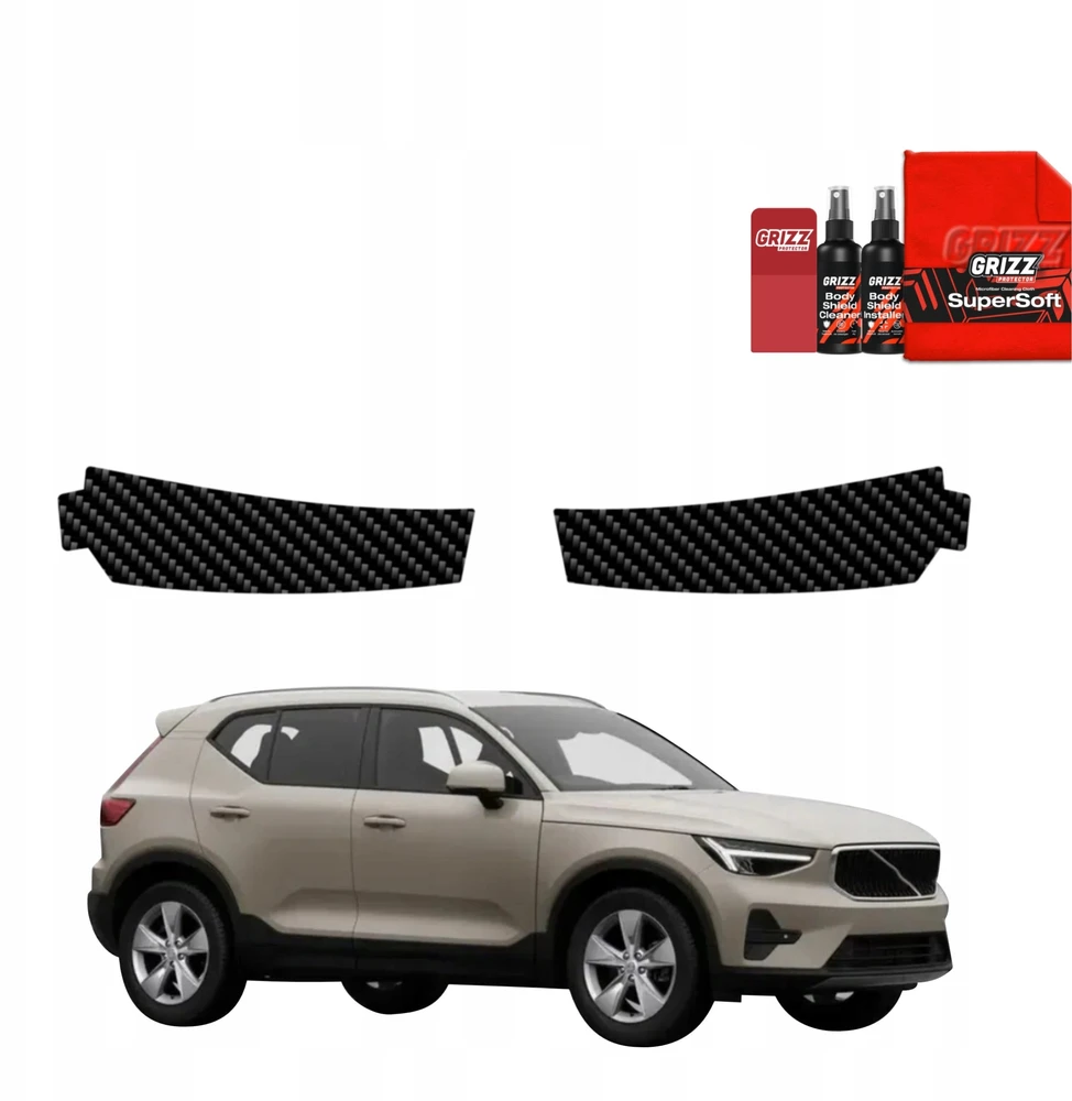 GrizzGlass Sliekščio apsauginė plėvelė GrizzGlass BodyShield Carbon, skirta Volvo XC40 (2022-2026) [2w1]