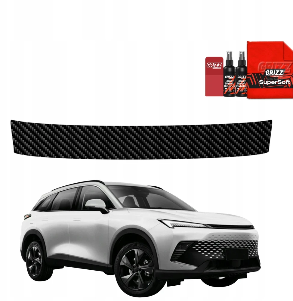 GrizzGlass Apsauginė plėvelė bagažinės slenksčiui BodyShield Carbon, skirta BAIC BEIJING 5 (2023-2026)