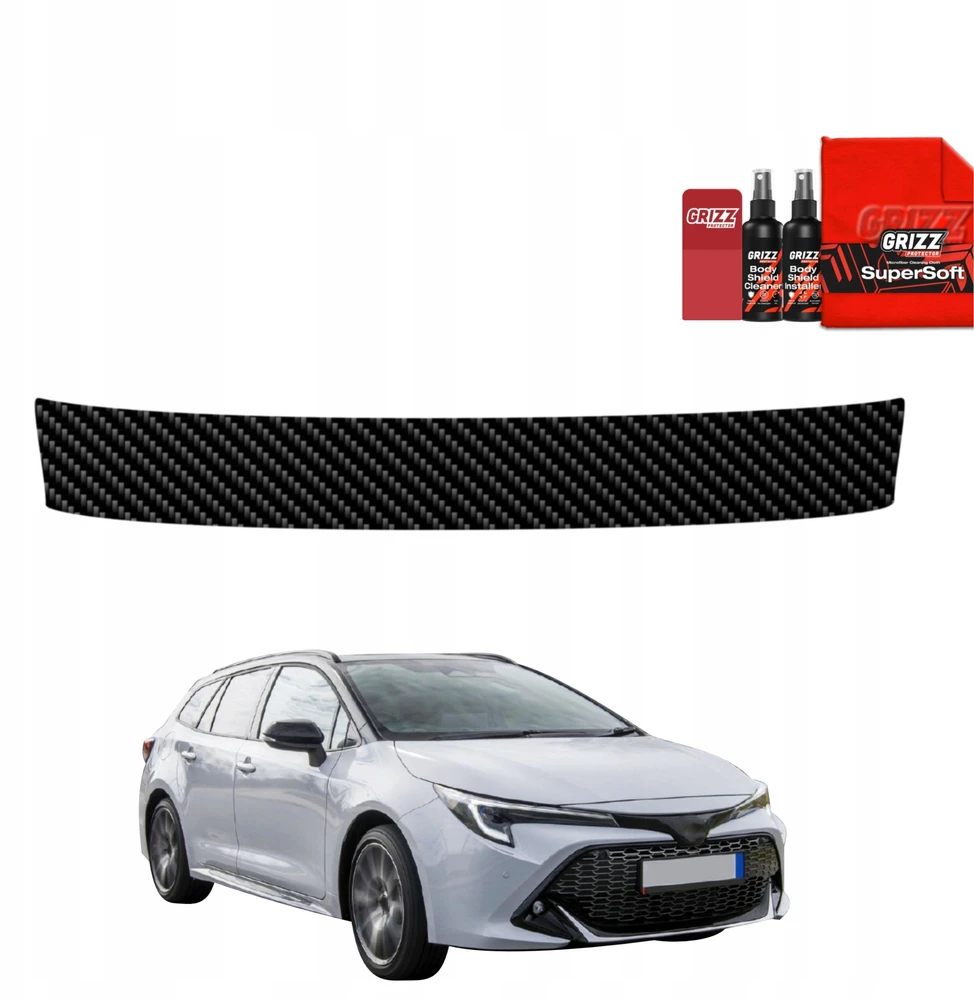 GrizzGlass Plėvelė bagažinės slenksčiui BodyShield Carbon, skirta Toyota Corolla Kombi (2019-2022)
