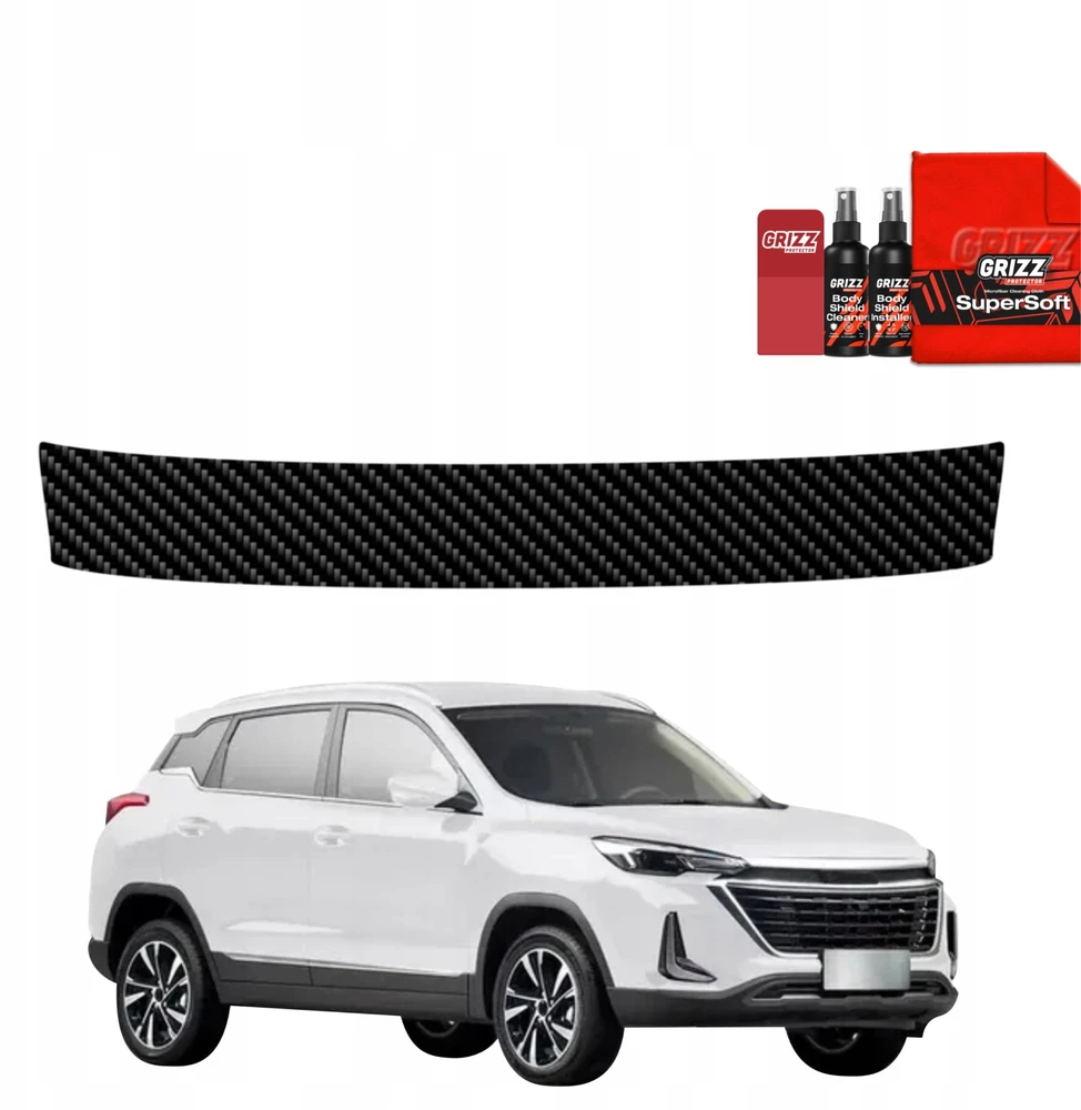 GrizzGlass Apsauginė plėvelė bagažinės slenksčiui BodyShield Carbon, skirta BAIC BEIJING 3 (2023-2026)