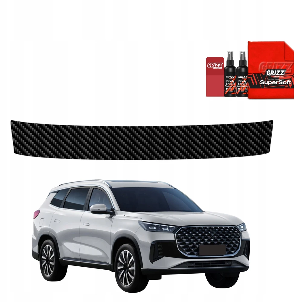 GrizzGlass Apsauginė plėvelė bagažinės slenksčiui BodyShield Carbon, skirta Chery Tiggo 8 (2025-2026)