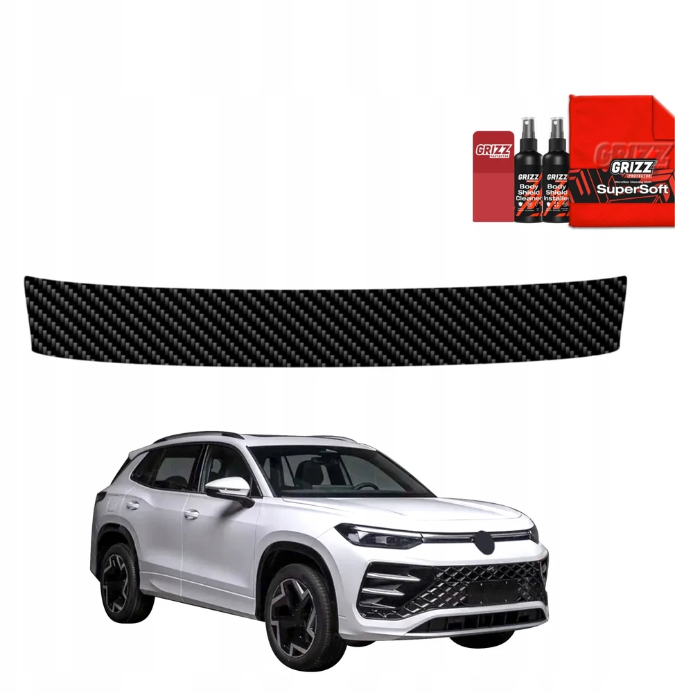 GrizzGlass Apsauginė plėvelė bagažinės slenksčiui GrizzGlass BodyShield Carbon, skirta Volkswagen Tayron (2025-2026)
