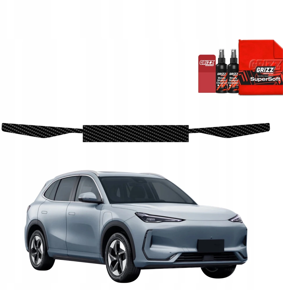 GrizzGlass Apsauginė plėvelė bagažinės slenksčiui GrizzGlass BodyShield Carbon, skirta Geely EX5 (2025-2026)