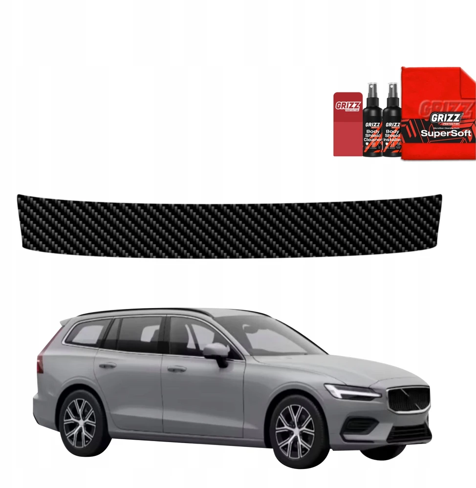 GrizzGlass Apsauginė plėvelė bagažinės slenksčiui BodyShield Carbon, skirta Volvo V60 (2026)