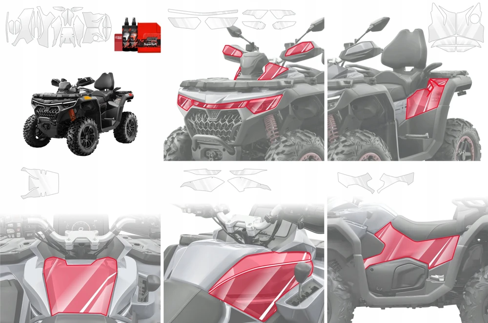 GrizzGlass Apsauginė plėvelė BodyShield, skirta CFMOTO CFORCE 1000 Touring [20w1]
