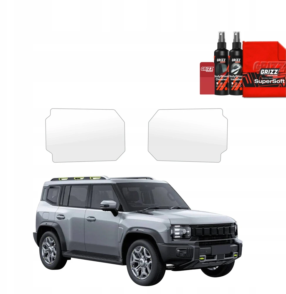 GrizzGlass Apsauginė plėvelė ant žibintų GrizzGlass BodyShield, skirta Jetour T2 (2025-2026) [2in1]