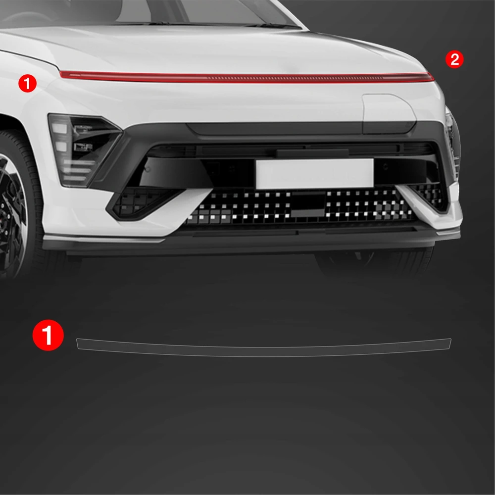 GrizzGlass Apsauginė plėvelė priekiniams žibintams GrizzGlass BodyShield Hyundai Kona N-Line (2023-2025)