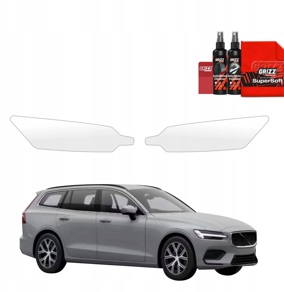 GrizzGlass Apsauginė plėvelė priekiniams žibintams GrizzGlass BodyShield, skirta Volvo V60 (2026) [2 in 1]