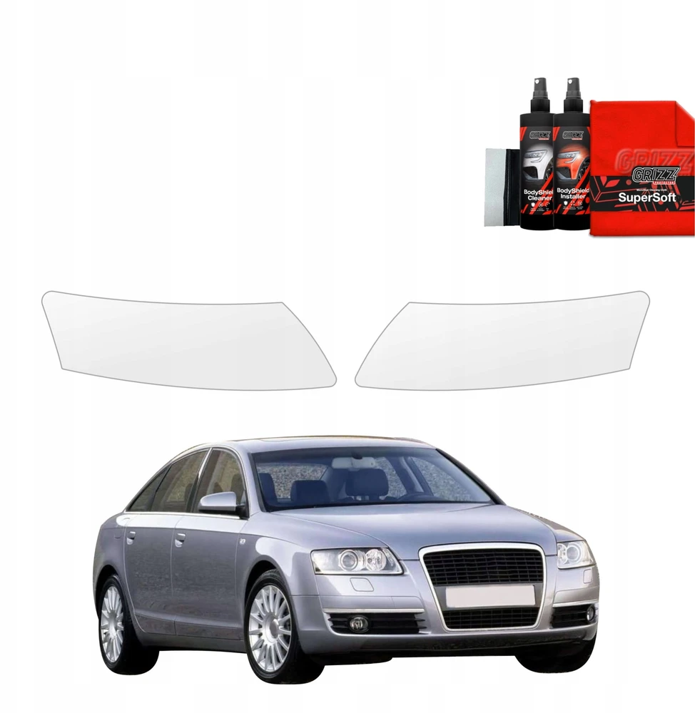 GrizzGlass Apsauginė plėvelė ant žibintų BodyShield, skirta Audi A6 C6 Sedan 4D (2004-2008) [2w1]