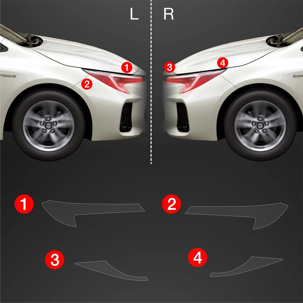 GrizzGlass Apsauginė plėvelė žibintams GrizzGlass BodyShield, skirta Toyota Corolla Kombi Facelift (2022-2025) [4w1]