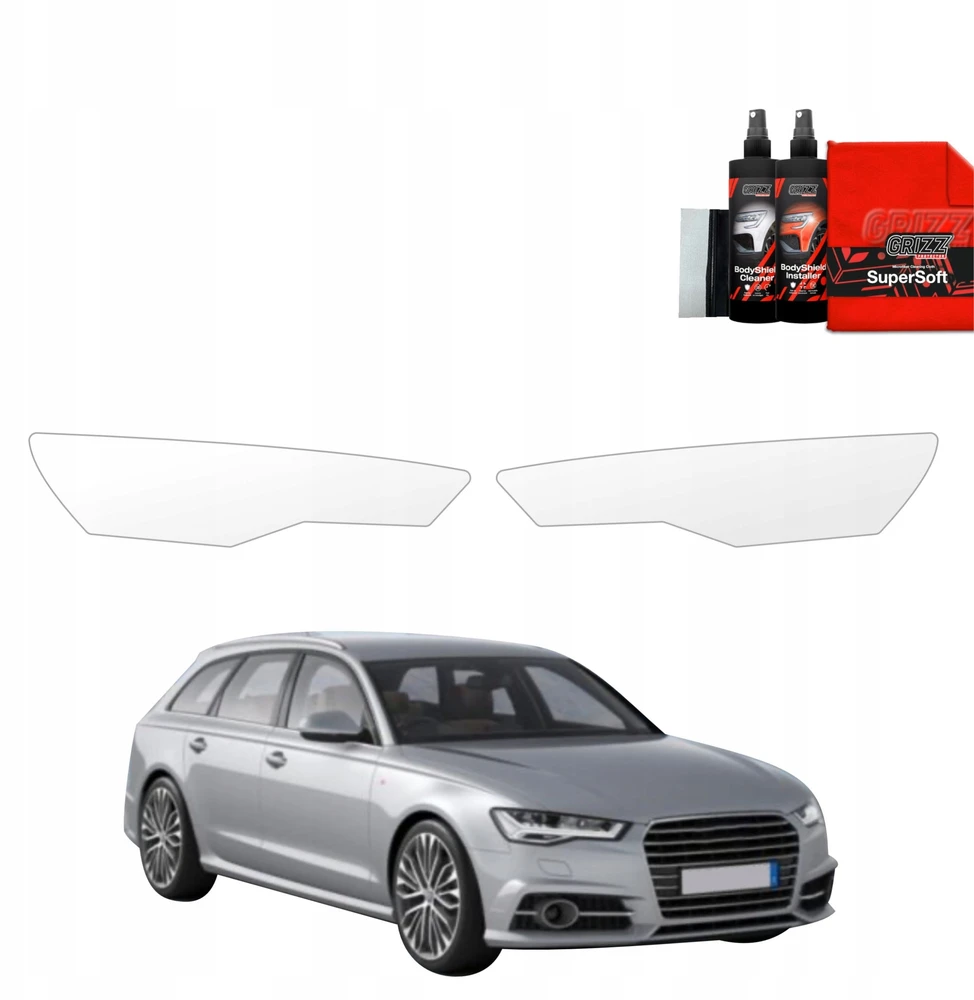 GrizzGlass apsauginė plėvelė žibintams GrizzGlass BodyShield, skirta Audi A6 C7 Avant Facelifting (2014-2018) [2w1]