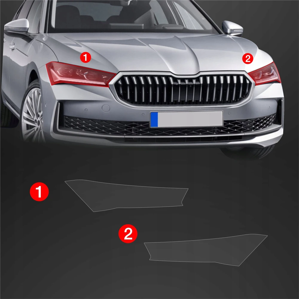 GrizzGlass Apsauginė plėvelė žibintams GrizzGlass BodyShield Skoda Superb 4 Combi (2024-2025) [2w1]