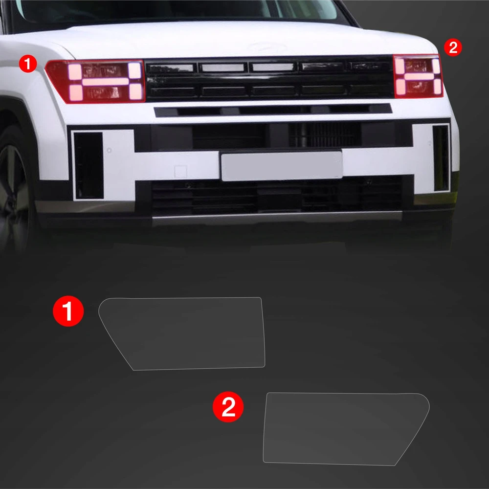 GrizzGlass Apsauginė plėvelė priekiniams žibintams GrizzGlass BodyShield, skirta Hyundai Santa Fe (2023-2025) [2w1]