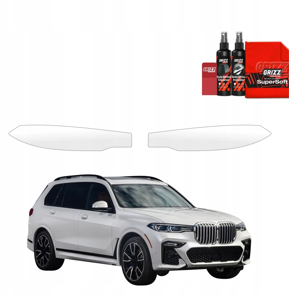 GrizzGlass Apsauginė plėvelė priekiniams žibintams GrizzGlass BodyShield, skirta BMW X7 G07 (2018-2022) [2in1]