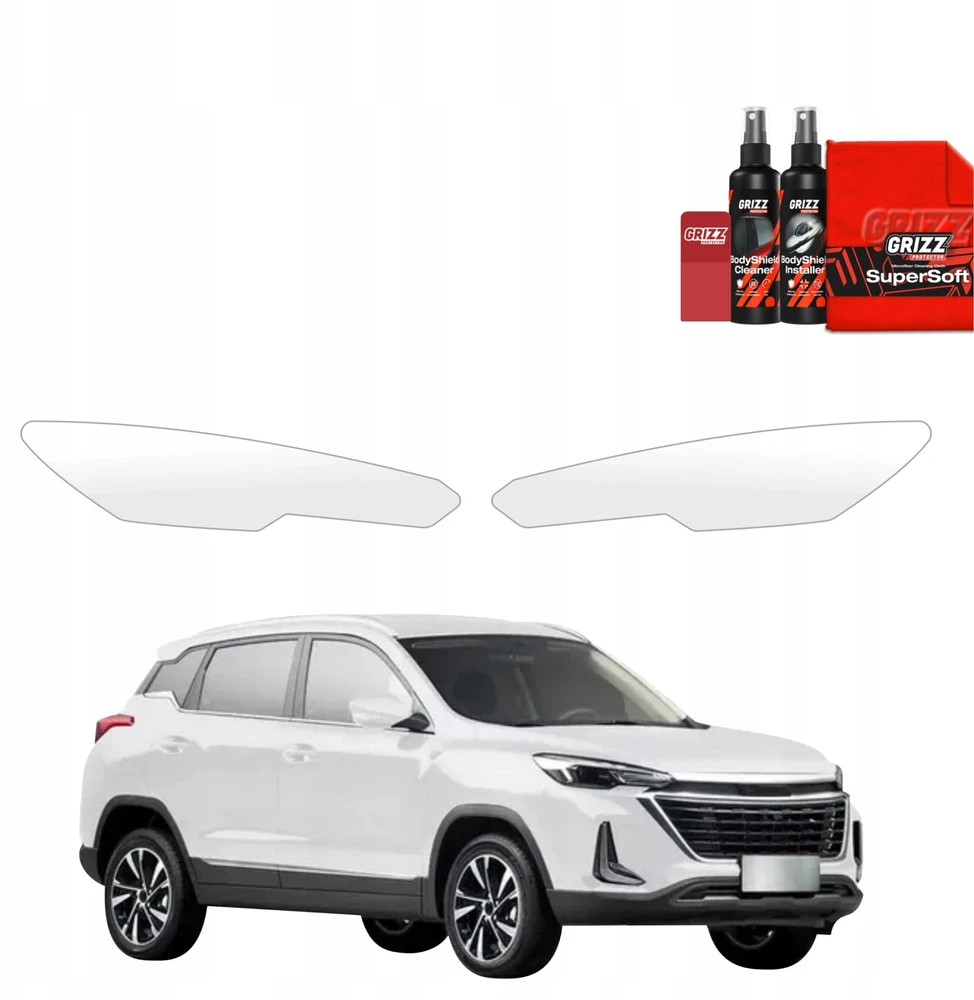 GrizzGlass Apsauginė plėvelė lempoms GrizzGlass BodyShield, skirta BAIC BEIJING 3 (2023-2026) [2w1]