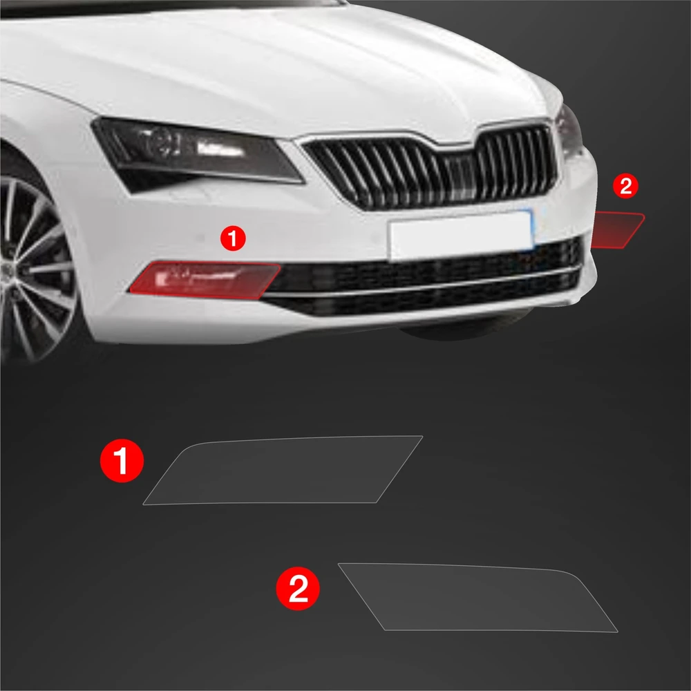 GrizzGlass Apsauginė plėvelė priešrūkiniams žibintams GrizzGlass BodyShield, skirta Skoda Superb 3 Combi (2015-2019) [2w1]