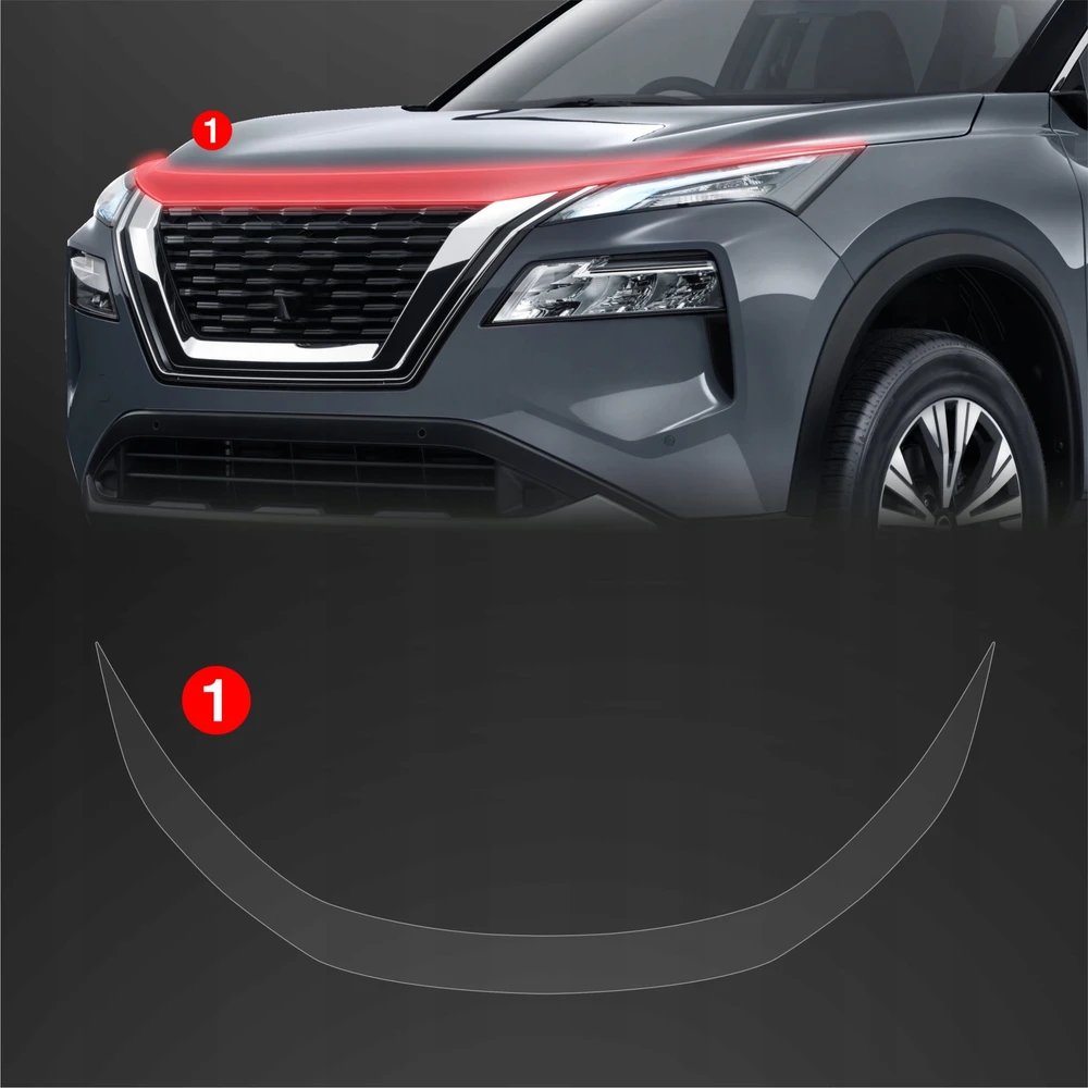 GrizzGlass apsauginė plėvelė ant kaukės GrizzGlass BodyShield, skirta Nissan X-Trail Facelift (2024-2025)