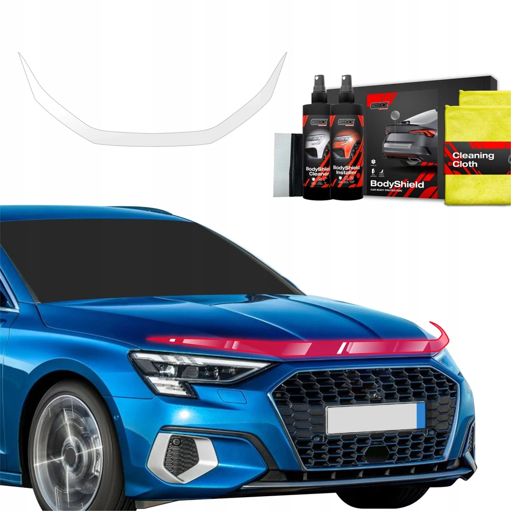 GrizzGlass Apsauginė plėvelė ant kaukės GrizzGlass BodyShield, skirta Audi A3 8Y Sportback (2020-2023)