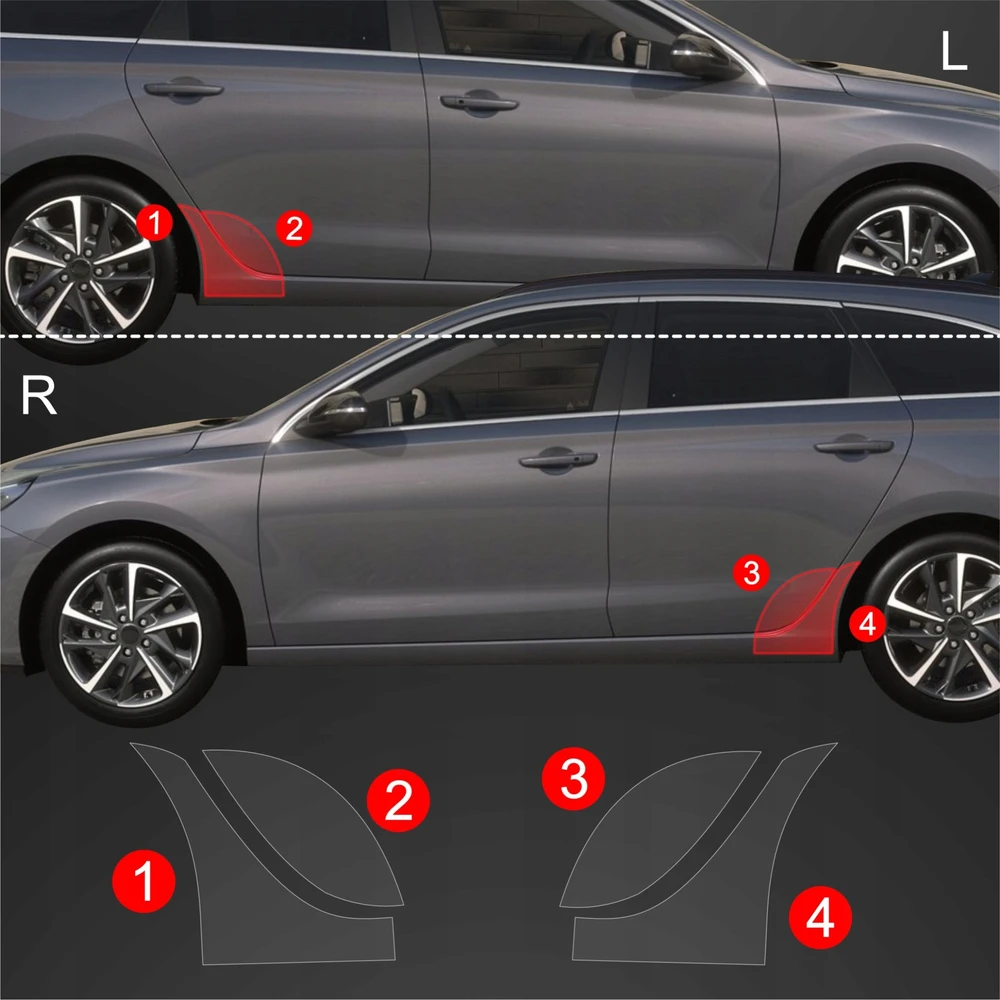 GrizzGlass Apsauginė plėvelė ant sparnų BodyShield skirtas Hyundai i30 Wagon (2020-2025) [4w1]