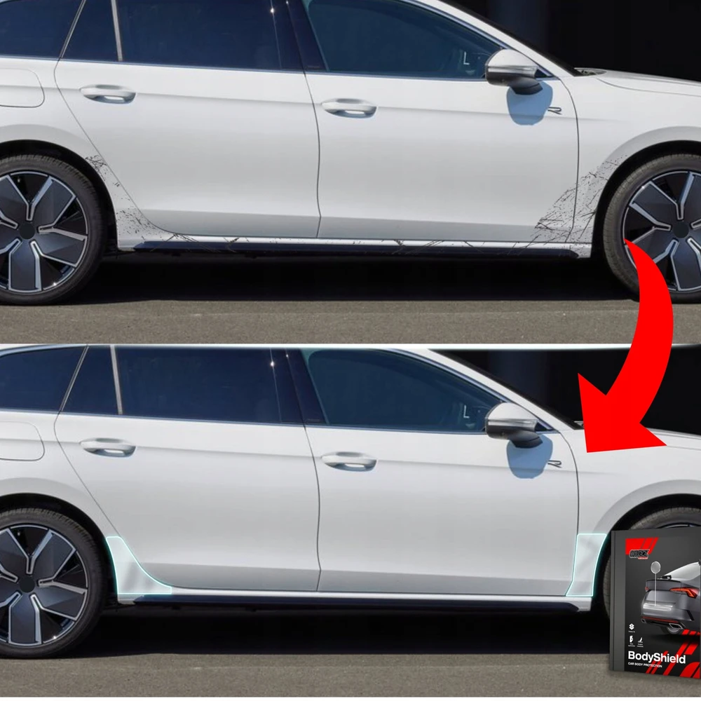 GrizzGlass Apsauginė plėvelė ant sparnų GrizzGlass BodyShield, skirta Kia Picanto (2023-2025) [4w1]