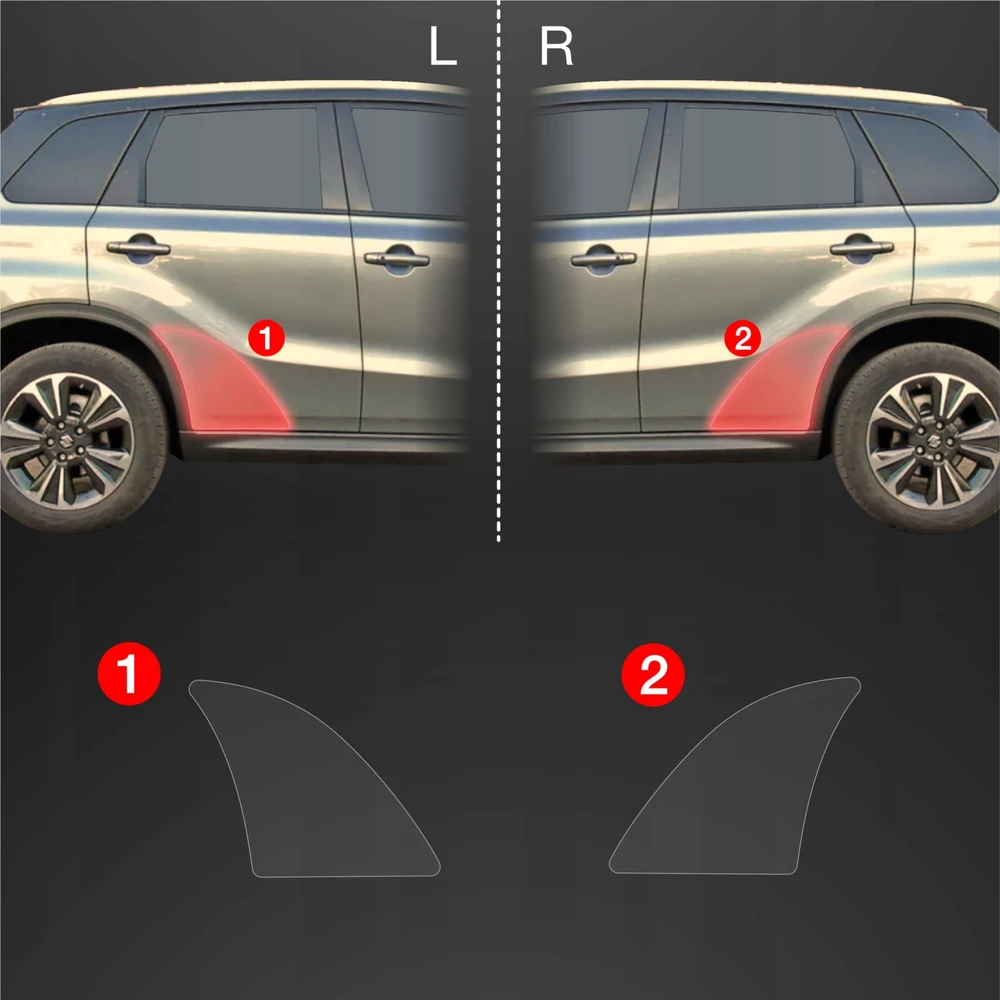 GrizzGlass Apsauginė plėvelė ant ratlankių GrizzGlass BodyShield skirtas Suzuki Vitara Facelift (2024-2025) [2w1]