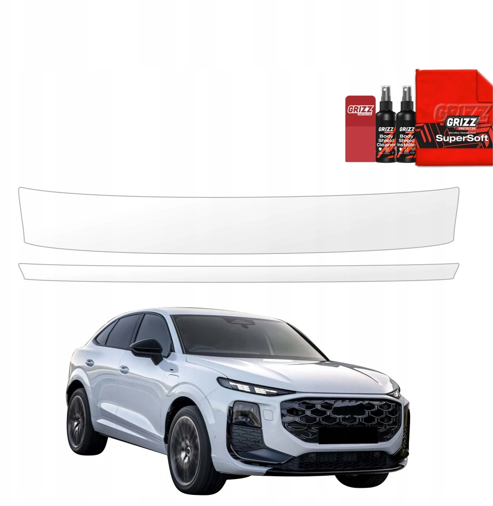 GrizzGlass Apsauginė plėvelė bagažinės slenksčiui GrizzGlass BodyShield, skirta Audi Q3 Sportback (2025-2026) [2w1]