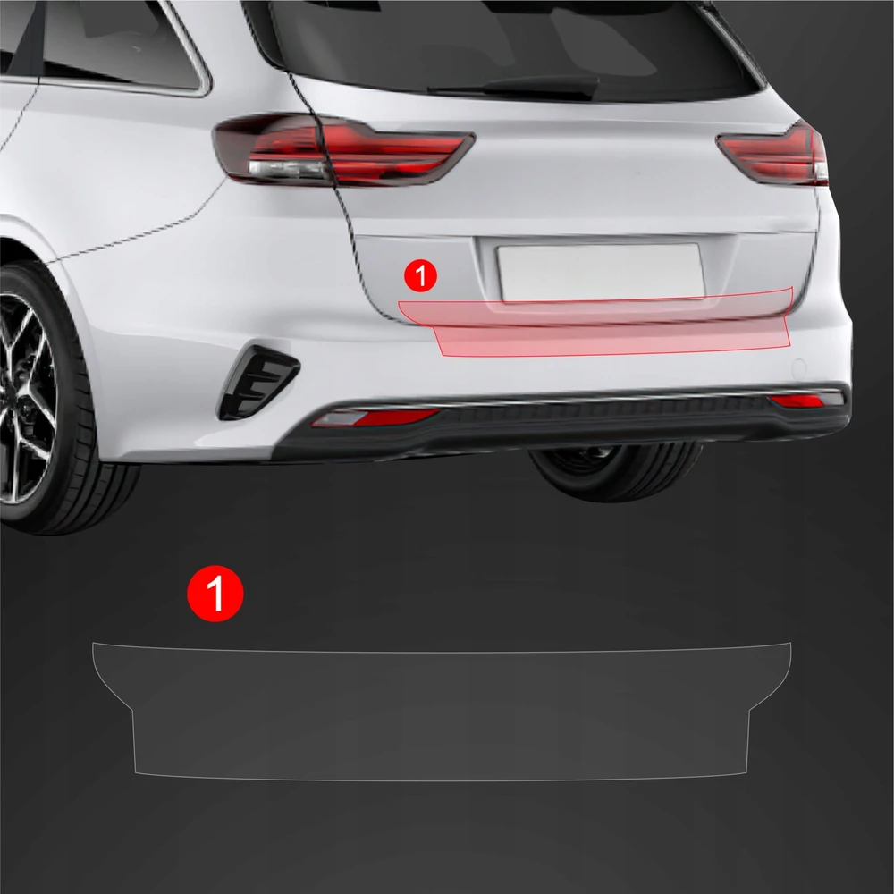 GrizzGlass Apsauginė plėvelė bagažinės slenksčiui GrizzGlass BodyShield, skirta Kia Ceed SW Kombi (2021-2025)