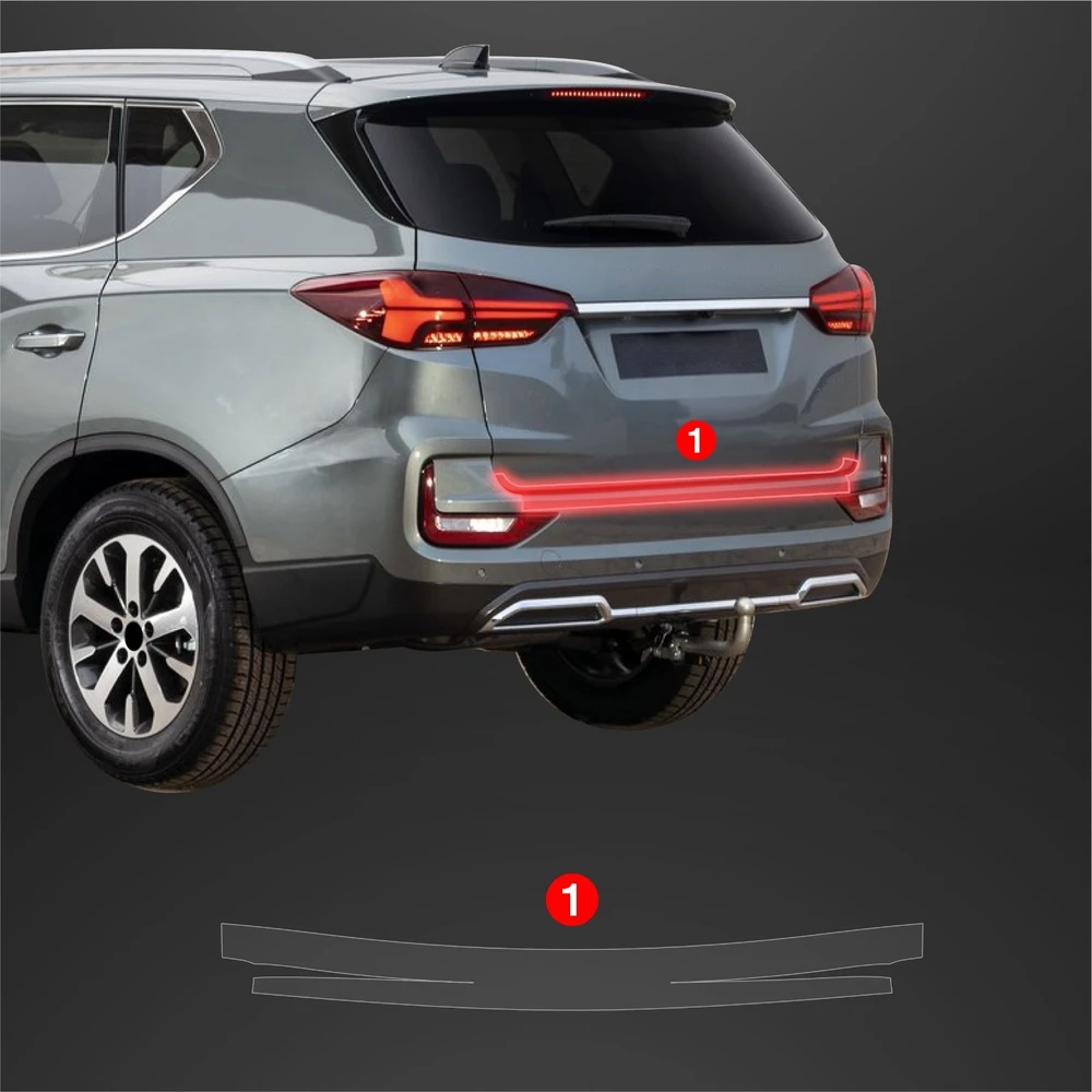 GrizzGlass Apsauginė plėvelė bagažinės slenksčiui GrizzGlass BodyShield, skirta SsangYong Rexton (2023-2025)