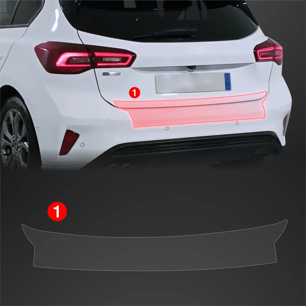 GrizzGlass apsauginė plėvelė bagažinės slenksčiui GrizzGlass BodyShield skirtas Ford Focus ST-Line X Hatchback Facelift (2021-2025)