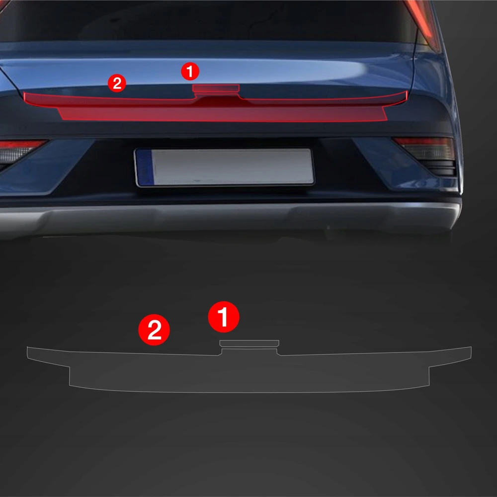 GrizzGlass Apsauginė plėvelė bagažinės slenksčiui GrizzGlass BodyShield, skirta Hyundai Bayon (2024-2025) [2w1]