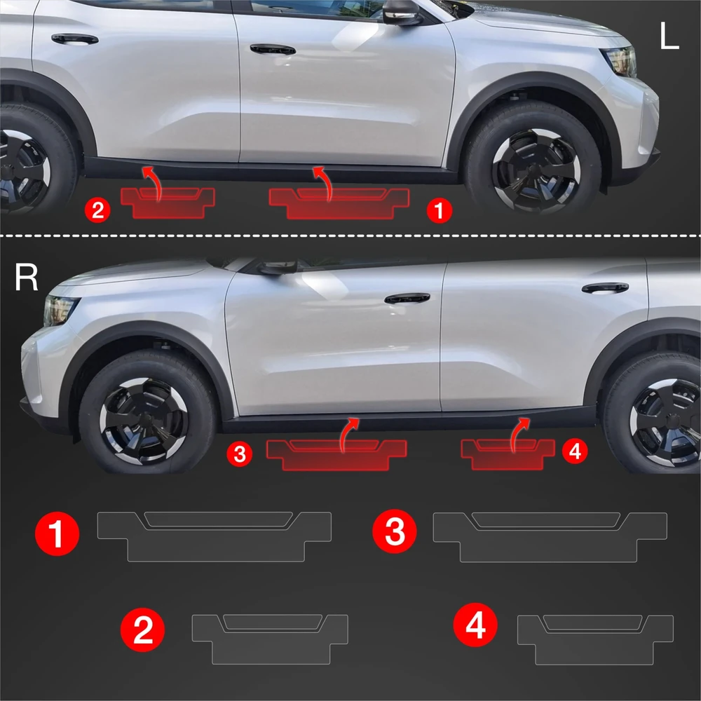 GrizzGlass Apsauginė plėvelė ant slenksčių BodyShield skirtas Kia Sorento (2023-2025) [4w1]