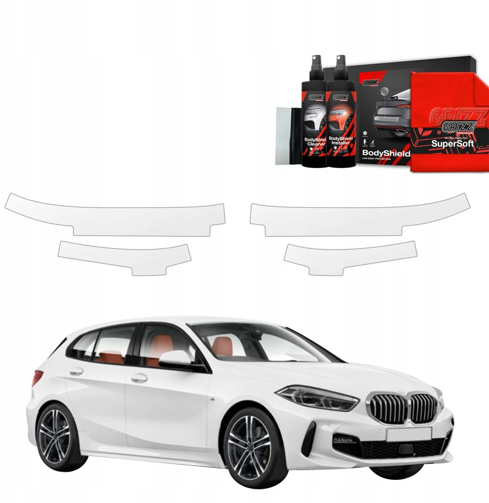 GrizzGlass Apsauginė plėvelė ant slenksčių GrizzGlass BodyShield skirtas BMW 1 118i (2020-2025) [4w1]