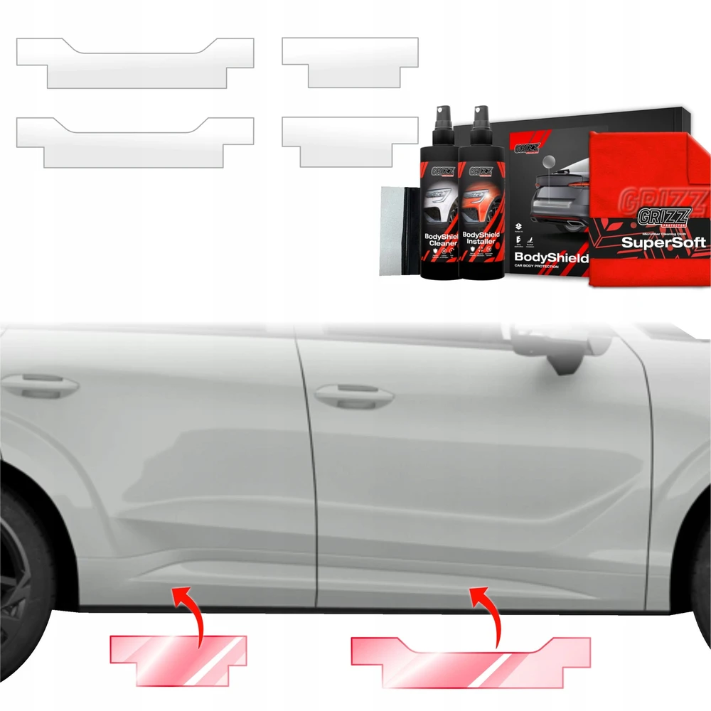 GrizzGlass Apsauginė plėvelė ant slenksčių GrizzGlass BodyShield, skirta Cupra Terramar (2024-2025) [4w1]