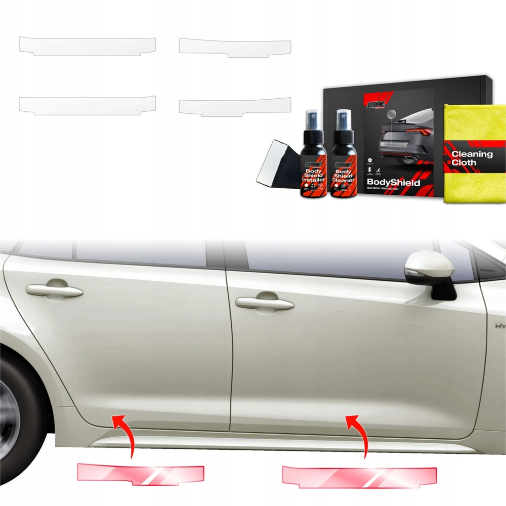 GrizzGlass Apsauginė plėvelė ant slenksčių GrizzGlass BodyShield skirtas Toyota Corolla Kombi Facelift (2022-2025) [4w1]