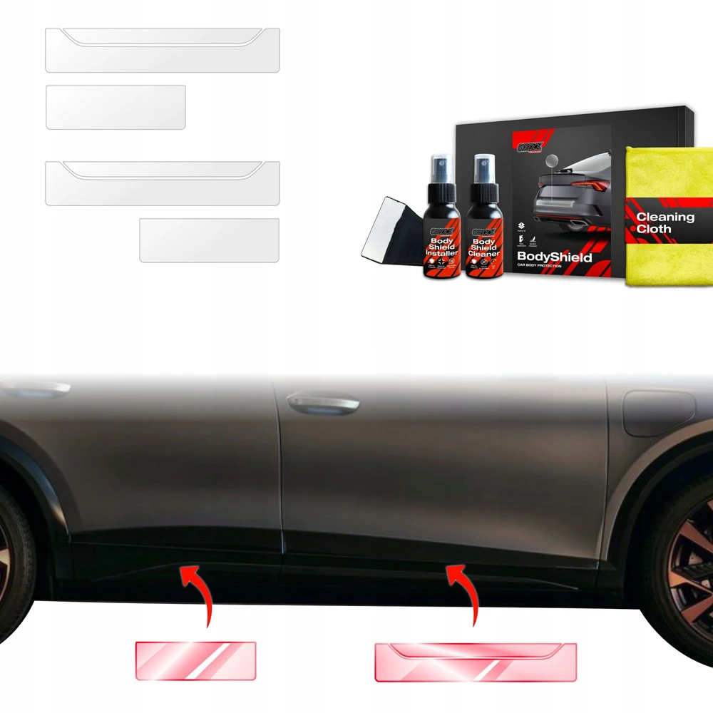 GrizzGlass Apsauginė plėvelė ant slenksčių GrizzGlass BodyShield, skirta Cupra Formentor Facelift (2024-2025) [4w1]