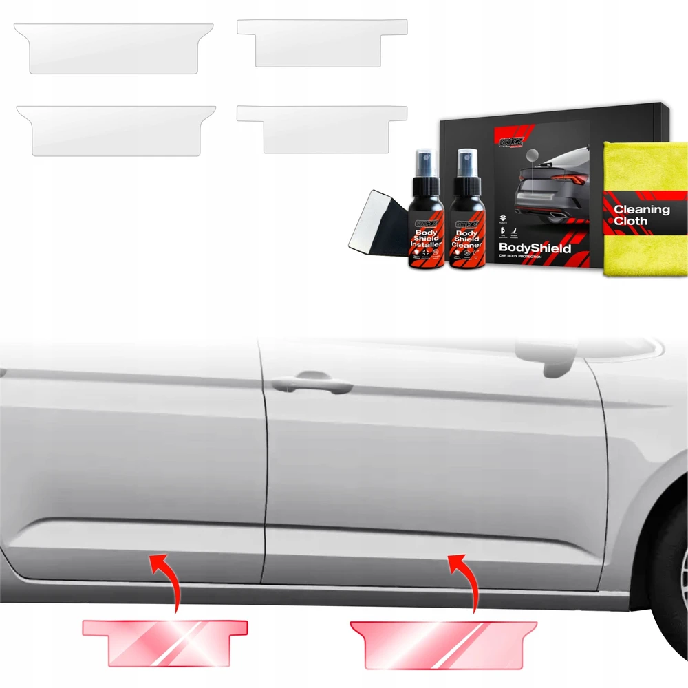 GrizzGlass Apsauginė plėvelė ant slenksčių GrizzGlass BodyShield, skirta Volkswagen VW Touran (2024-2025) [4w1]
