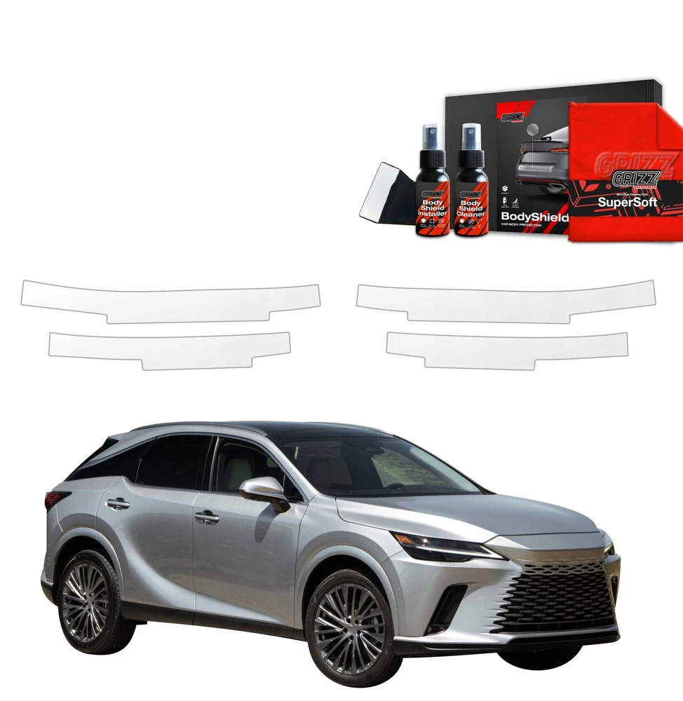 GrizzGlass Apsauginė plėvelė ant slenksčių BodyShield, skirta Lexus RX 350h (2022-2025) [4w1]