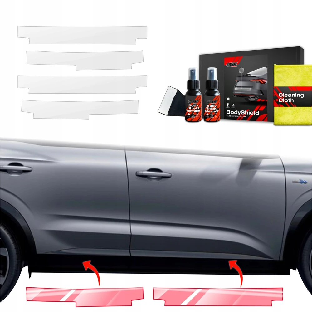 GrizzGlass Apsauginė plėvelė ant slenksčių GrizzGlass BodyShield skirtas Renault Austral (2022-2025) [4w1]