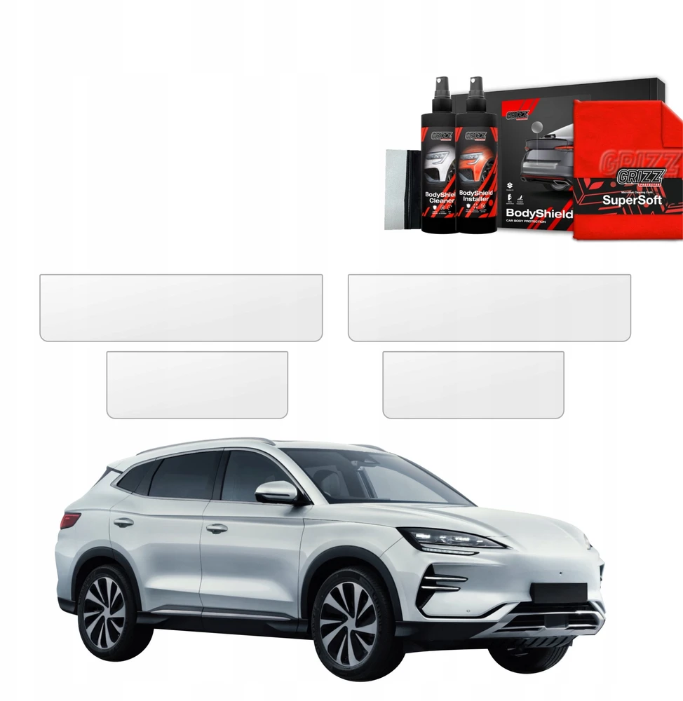 GrizzGlass Apsauginė plėvelė ant slenksčių GrizzGlass BodyShield, skirta BYD Seal U (2024-2025) [4w1]