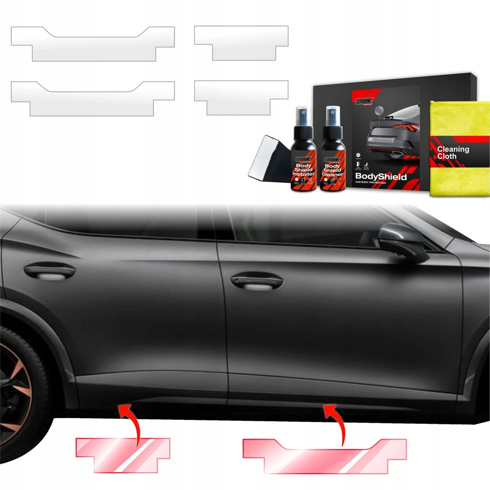 GrizzGlass Apsauginė plėvelė ant slenksčių GrizzGlass BodyShield, skirta Cupra Formentor (2020-2024) [4w1]