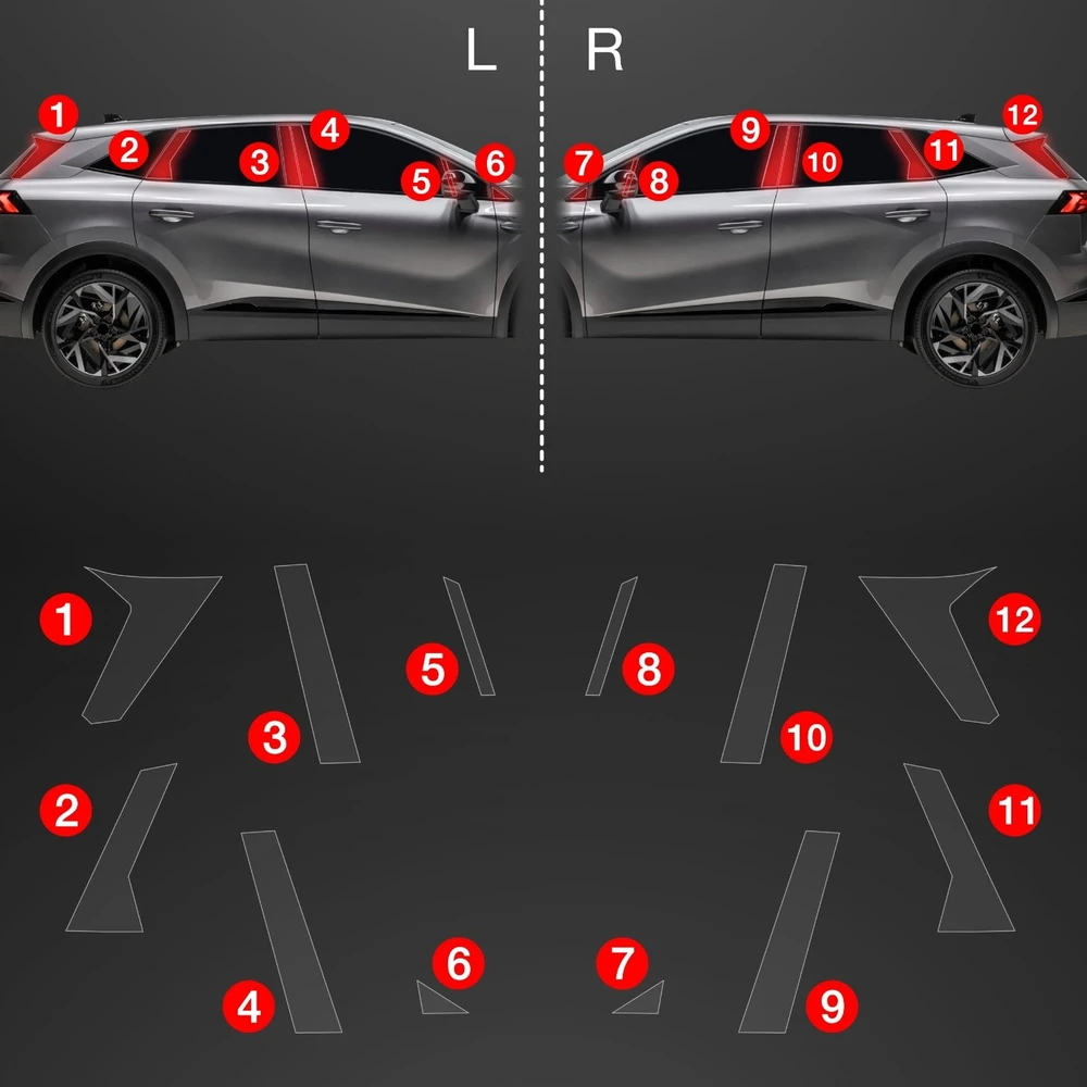 GrizzGlass Apsauginė plėvelė stovams GrizzGlass BodyShield skirtas Renault Symbioz (2024-2025) [12w1]