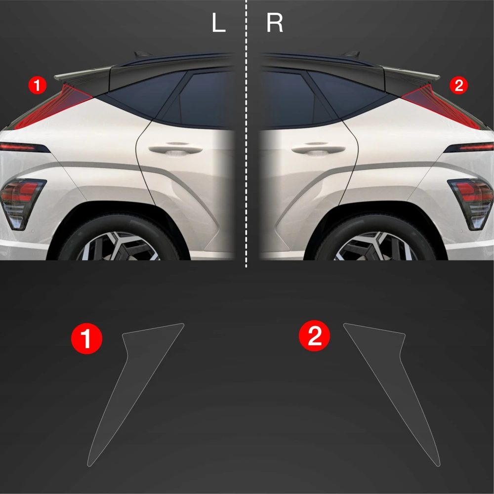 GrizzGlass Apsauginė plėvelė stovams GrizzGlass BodyShield, skirta Hyundai Kona N-Line (2023-2025) [2in1]