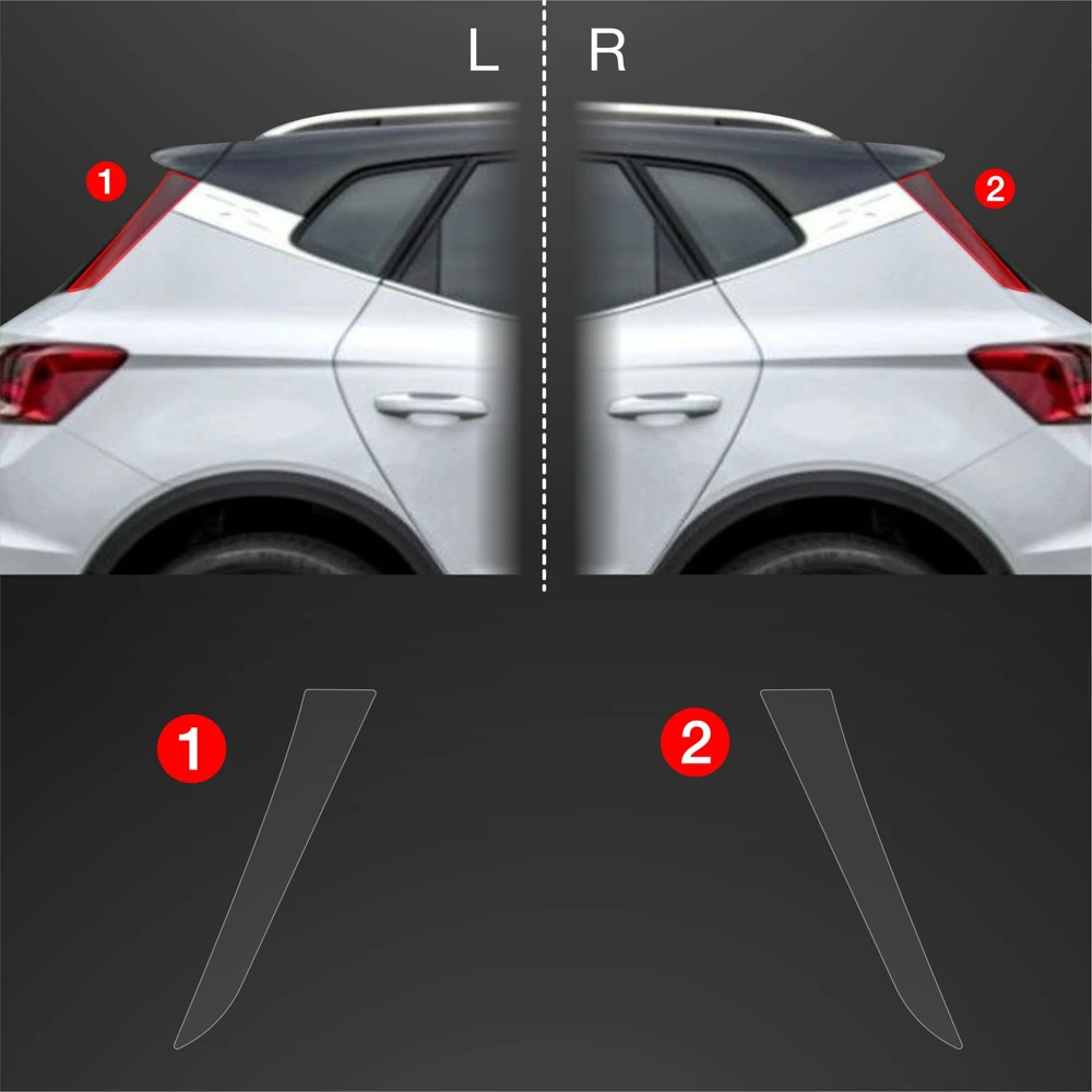 GrizzGlass Apsauginė plėvelė stulpams BodyShield, skirta Seat Arona (2021-2025) [2in1]