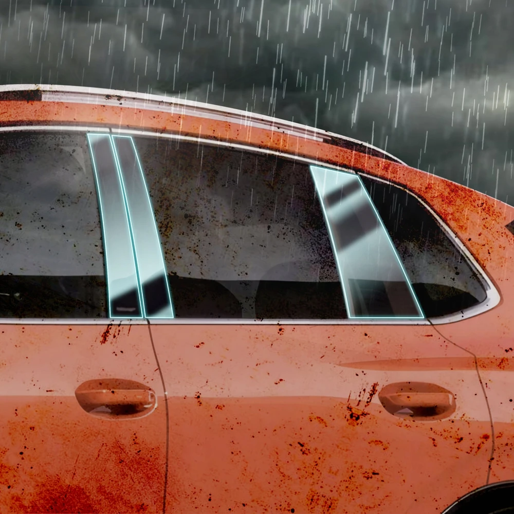 GrizzGlass Apsauginė plėvelė stulpams GrizzGlass BodyShield skirtas Ford Focus ST-Line X Hatchback Facelift (2021-2025) [6w1]