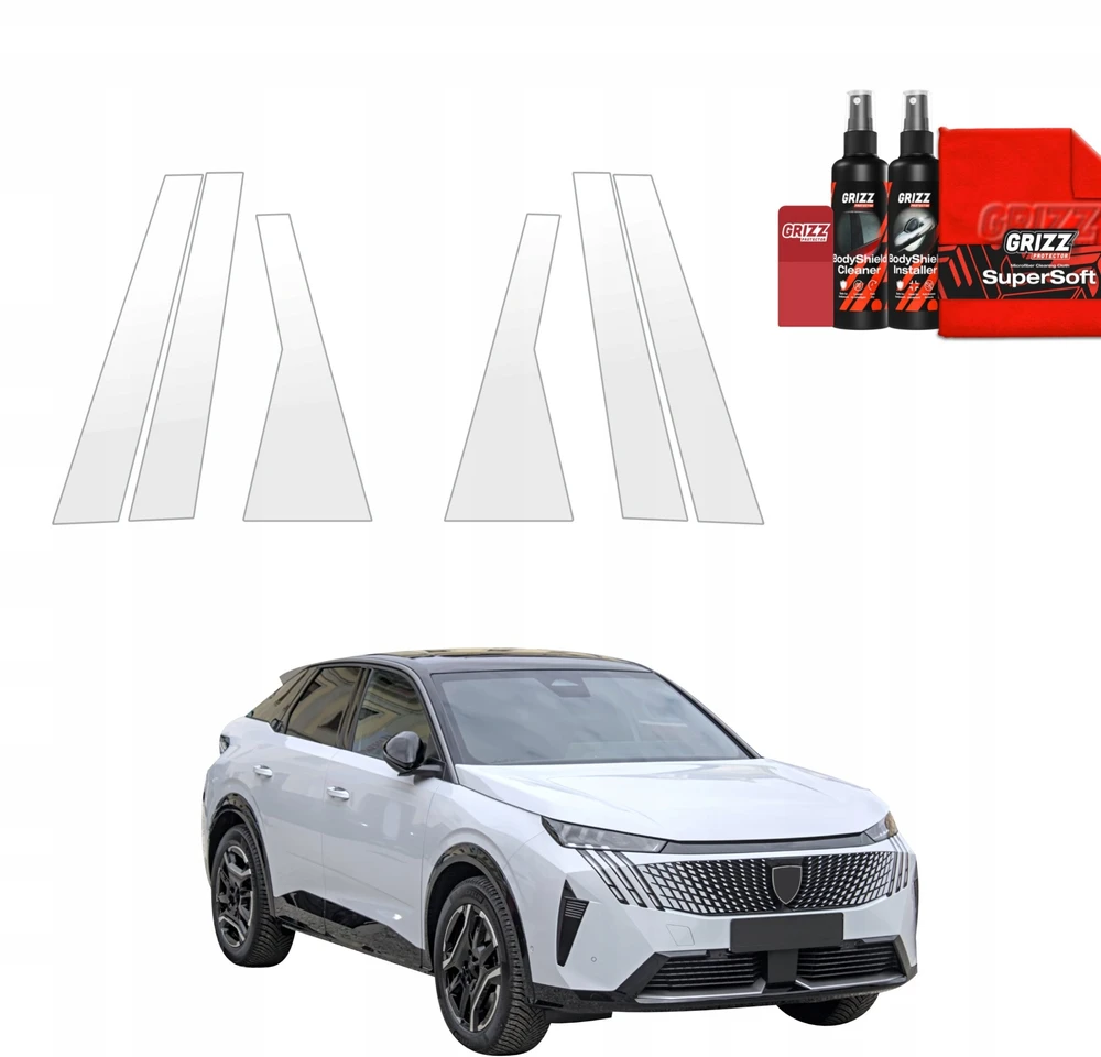 GrizzGlass Apsauginė plėvelė stovams GrizzGlass BodyShield, skirta Peugeot 3008 (2024-2025) [6w1]