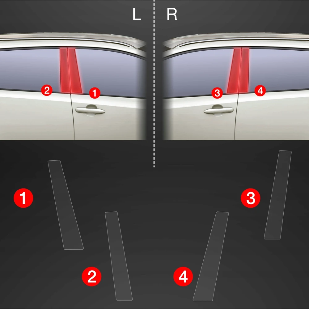 GrizzGlass Apsauginė plėvelė stovams GrizzGlass BodyShield, skirta Toyota Corolla Kombi Facelift (2022-2025) [4w1]