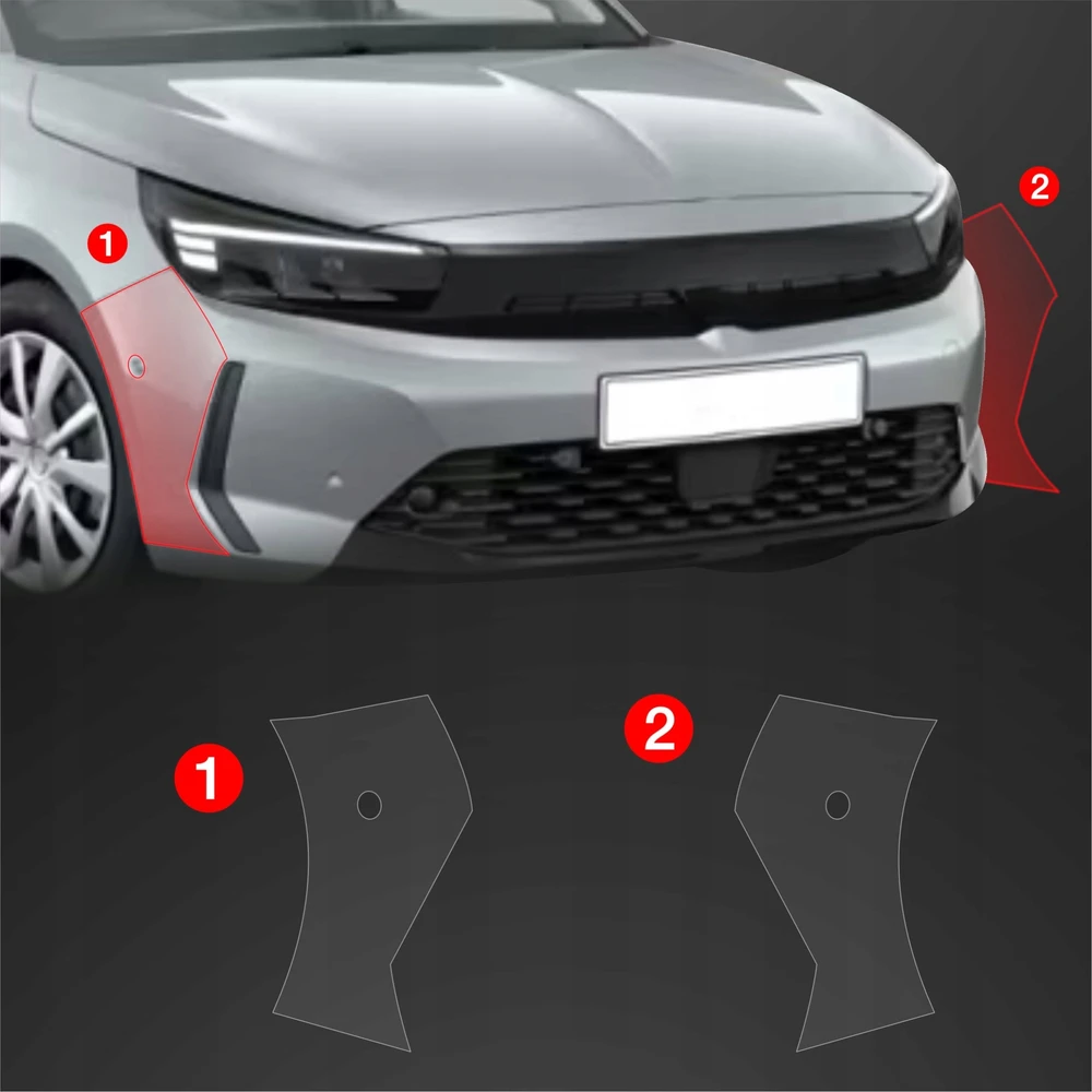 GrizzGlass Apsauginė plėvelė ant buferio GrizzGlass BodyShield, skirta Opel Corsa (2023-2025) [2w1]