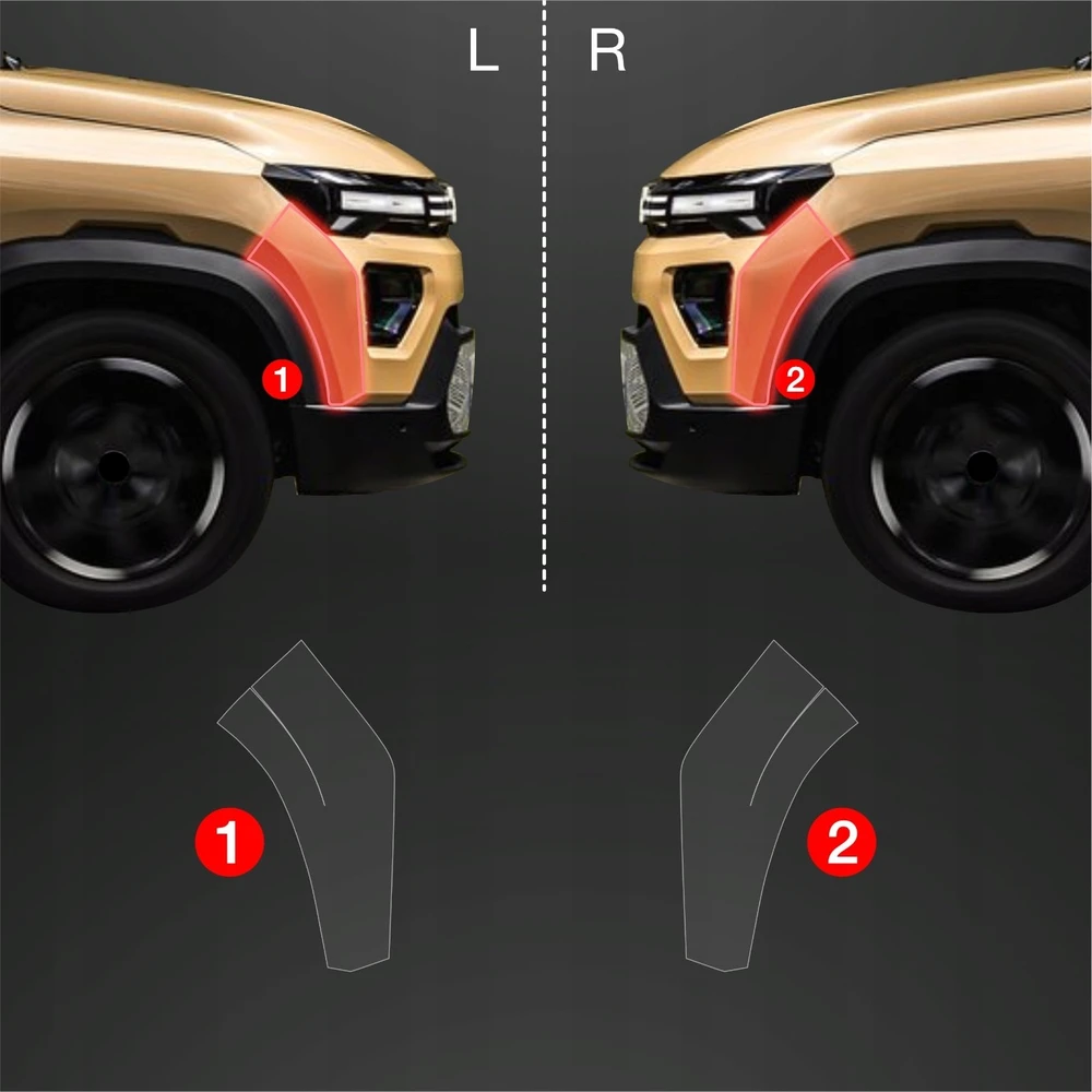 GrizzGlass Apsauginė plėvelė ant buferio GrizzGlass BodyShield, skirta Dacia Spring (2024-2025) [2w1]
