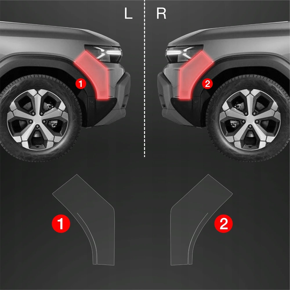 GrizzGlass Apsauginė plėvelė ant buferio GrizzGlass BodyShield skirtas Dacia Duster (2024-2025) [2w1]