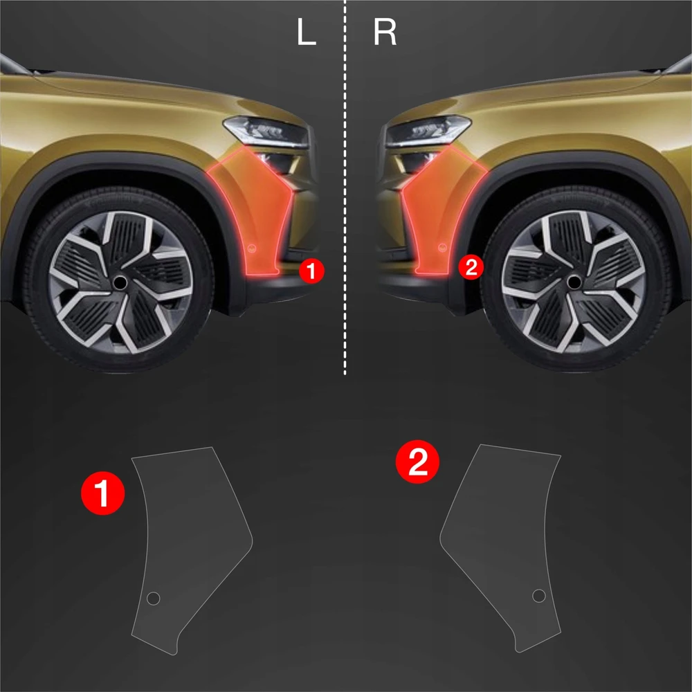 GrizzGlass Apsauginė plėvelė ant buferio GrizzGlass BodyShield, skirta Skoda Kodiaq 2 (2024-2025) [2w1]